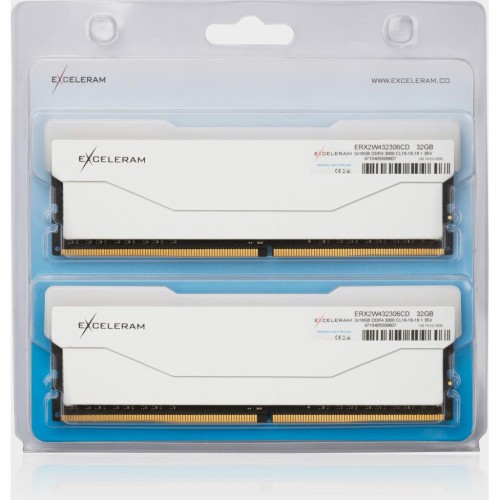 Модуль памяті для компютера DDR4 32GB (2x16GB) 3000 MHz RGB X2 Series White eXceleram (ERX2W432306CD)