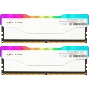 Модуль памяті для компютера DDR4 32GB (2x16GB) 3000 MHz RGB X2 Series White eXceleram (ERX2W432306CD)