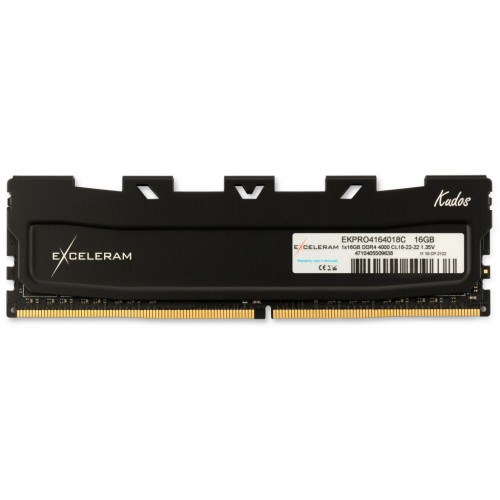 Модуль памяті для компютера DDR4 16GB 4000 MHz Black Kudos PRO eXceleram (EKPRO4164018C)