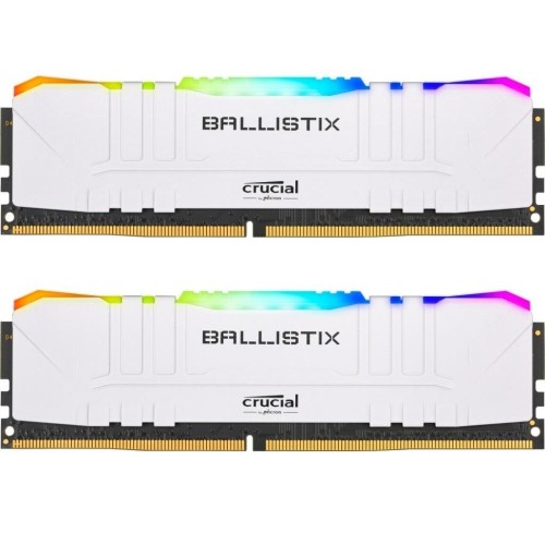 Модуль памяті для компютера DDR4 32GB (2x16GB) 3600 MHz Ballistix White RGB Micron (BL2K16G36C16U4WL)