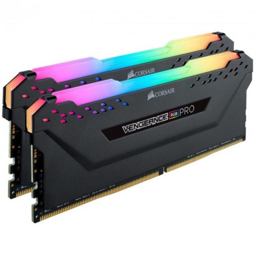 Модуль памяті для компютера DDR4 32GB (2x16GB) 3200 MHz Vengeance RGB Pro Black Corsair (CMW32GX4M2E3200C16-TUF)