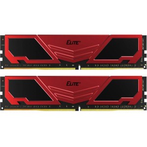 Модуль памяті для компютера DDR4 8GB (2x4GB) 3200 MHz Elite Plus Red/Black Team (TPRD48G3200HC22DC01)