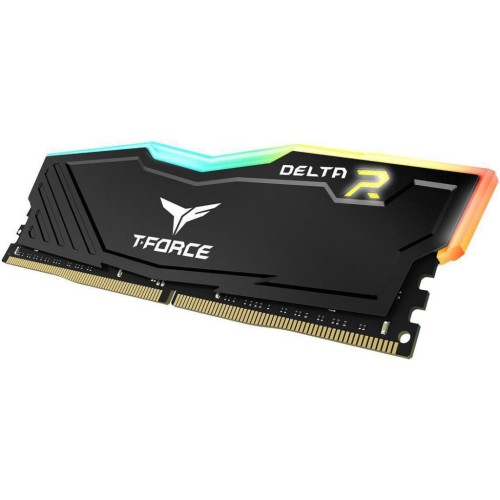 Модуль памяті для компютера DDR4 8GB (2x4GB) 3000 MHz T-Force Delta Black RGB Team (TF3D48G3000HC16CDC01)