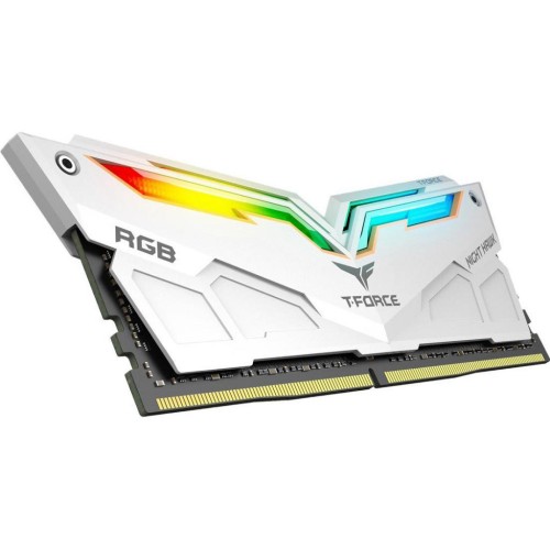 Модуль памяті для компютера DDR4 16GB (2x8GB) 4000 MHz T-Force Night Hawk White RGB Team (TF2D416G4000HC18EDC01)