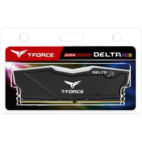 Модуль памяті для компютера DDR4 4GB 2666 MHz T-Force Delta Black RGB Team (TF3D44G2666HC15B01)