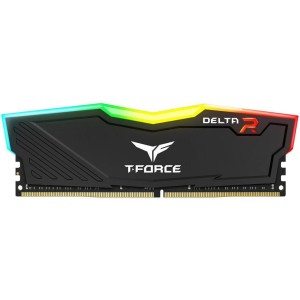 Модуль памяті для компютера DDR4 4GB 2666 MHz T-Force Delta Black RGB Team (TF3D44G2666HC15B01)