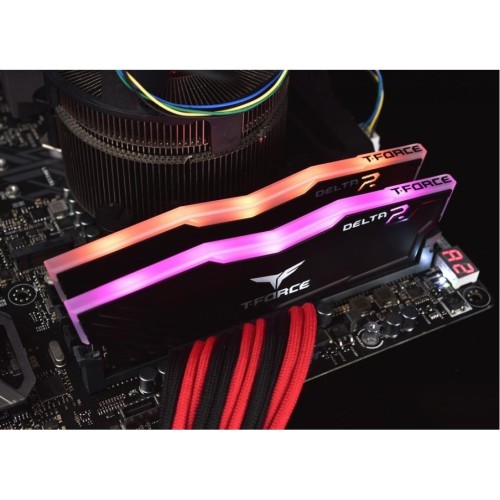 Модуль памяті для компютера DDR4 32GB (2x16GB) 2400 MHz T-Force Delta Black RGB Team (TF3D432G2400HC15BDC01)