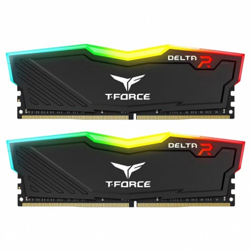 Модуль памяті для компютера DDR4 32GB (2x16GB) 2400 MHz T-Force Delta Black RGB Team (TF3D432G2400HC15BDC01)