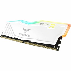 Модуль памяті для компютера DDR4 4GB 2666 MHz T-Force Delta White RGB Team (TF4D44G2666HC15B01)