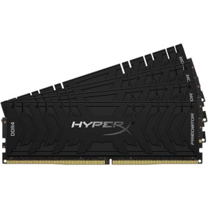 Модуль памяті для компютера DDR4 64GB (4x16GB) 3600 MHz HyperX Predator Black Kingston Fury (ex.HyperX) (HX436C17PB3K4/64)