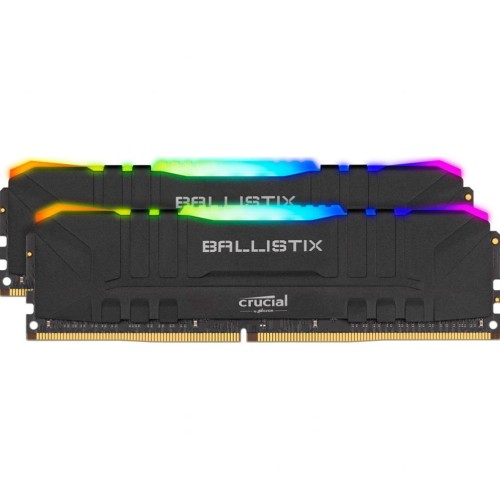 Модуль памяті для компютера DDR4 64GB (2x32GB) 3200 MHz Ballistix Black RGB Micron (BL2K32G32C16U4BL)