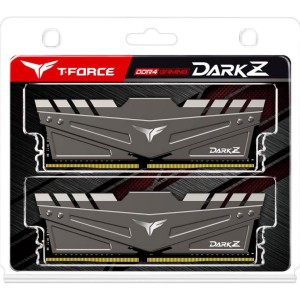 Модуль памяті для компютера DDR4 16GB (2x8GB) 3600 MHz T-Force Dark Z Gray Team (TDZGD416G3600HC18JDC01)