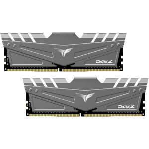 Модуль памяті для компютера DDR4 16GB (2x8GB) 3600 MHz T-Force Dark Z Gray Team (TDZGD416G3600HC18JDC01)