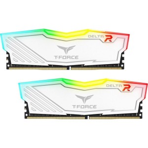 Модуль памяті для компютера DDR4 16GB (2x8GB) 3600 MHz T-Force Delta White RGB Team (TF4D416G3600HC18JDC01)