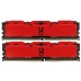 Модуль памяті для компютера DDR4 8GB (2x4GB) 3000 MHz Iridium X Red Goodram (IR-XR3000D464L16S/8GDC)