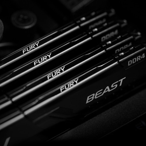 Модуль памяті для компютера DDR4 16GB (2x8GB) 2666 MHz Fury Beast Black Kingston Fury (ex.HyperX) (KF426C16BBK2/16)