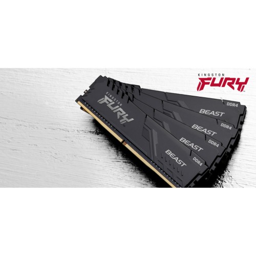 Модуль памяті для компютера DDR4 4GB 3200 MHz Fury Beast Black Kingston Fury (ex.HyperX) (KF432C16BB/4)
