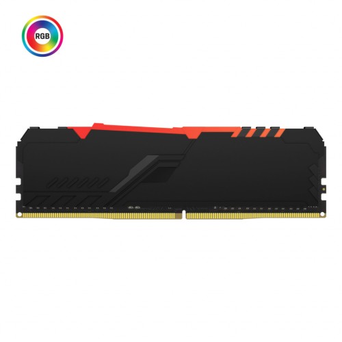 Модуль памяті для компютера DDR4 16GB (2x8GB) 3000 MHz Fury Beast RGB Kingston Fury (ex.HyperX) (KF430C15BBAK2/16)