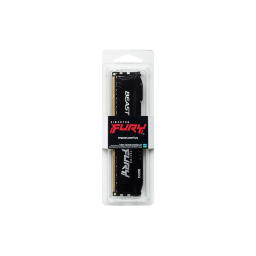 Модуль памяті для компютера DDR3 4GB 1600 MHz Fury Beast Black Kingston Fury (ex.HyperX) (KF316C10BB/4)