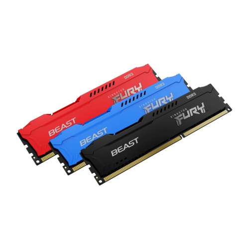 Модуль памяті для компютера DDR3 8GB 1600 MHz Fury Beast Black Kingston Fury (ex.HyperX) (KF316C10BB/8)