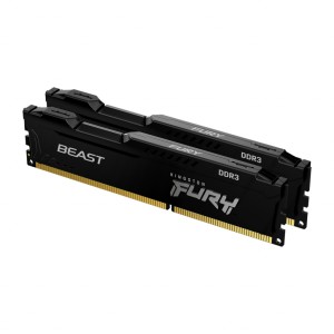 Модуль памяті для компютера DDR3 16GB (2x8GB) 1600 MHz Fury Beast Black Kingston Fury (ex.HyperX) (KF316C10BBK2/16)