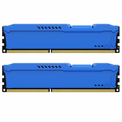 Модуль памяті для компютера DDR3 8GB (2x4GB) 1600 MHz Fury Beast Blue Kingston Fury (ex.HyperX) (KF316C10BK2/8)