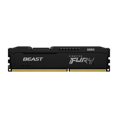 Модуль памяті для компютера DDR3 8GB (2x4GB) 1866 MHz Fury Beast Black Kingston Fury (ex.HyperX) (KF318C10BBK2/8)