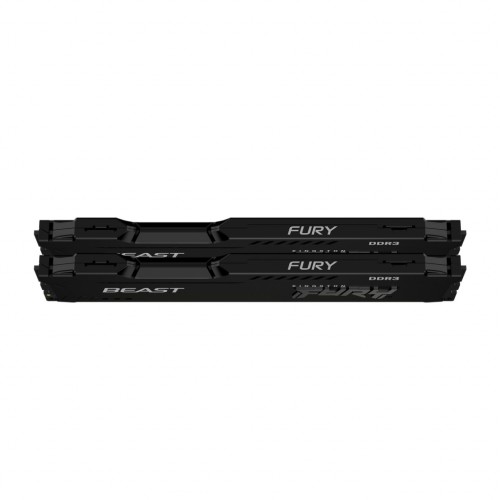 Модуль памяті для компютера DDR3 8GB (2x4GB) 1866 MHz Fury Beast Black Kingston Fury (ex.HyperX) (KF318C10BBK2/8)