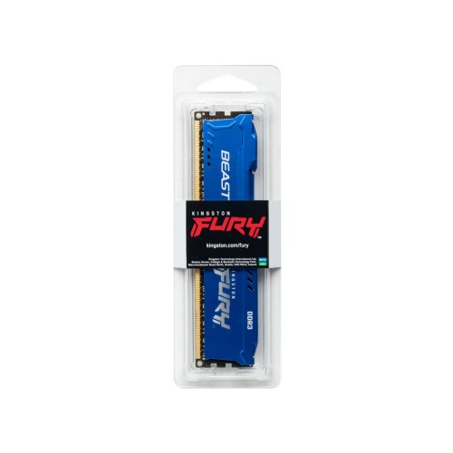 Модуль памяті для компютера DDR3 8GB (2x4GB) 1866 MHz Fury Beast Blue Kingston Fury (ex.HyperX) (KF318C10BK2/8)