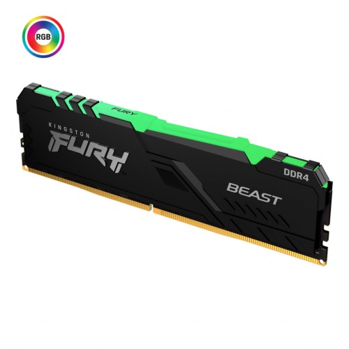 Модуль памяті для компютера DDR4 8GB 3200 MHz Fury Beast RGB Kingston Fury (ex.HyperX) (KF432C16BBA/8)