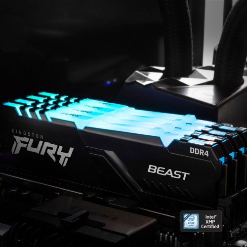 Модуль памяті для компютера DDR4 8GB 3600 MHz Fury Beast RGB Kingston Fury (ex.HyperX) (KF436C17BBA/8)