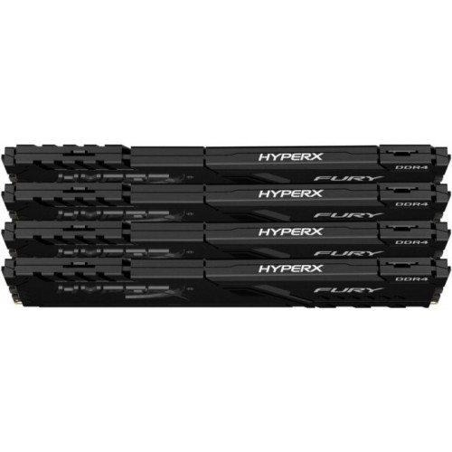 Модуль памяті для компютера DDR4 64GB (4x16GB) 3200 MHz Fury Black Kingston Fury (ex.HyperX) (HX432C16FB3K4/64)