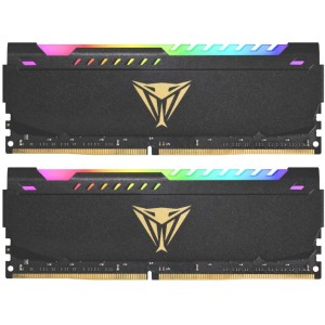 Модуль памяті для компютера DDR4 16GB (2x8GB) 3200 MHz Viper Steel RGB Black Patriot (PVSR416G320C8K)