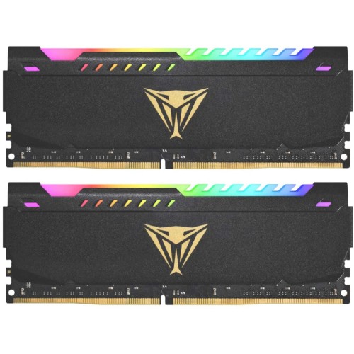 Модуль памяті для компютера DDR4 16GB (2x8GB) 3600 MHz Viper Steel RGB Black Patriot (PVSR416G360C0K)