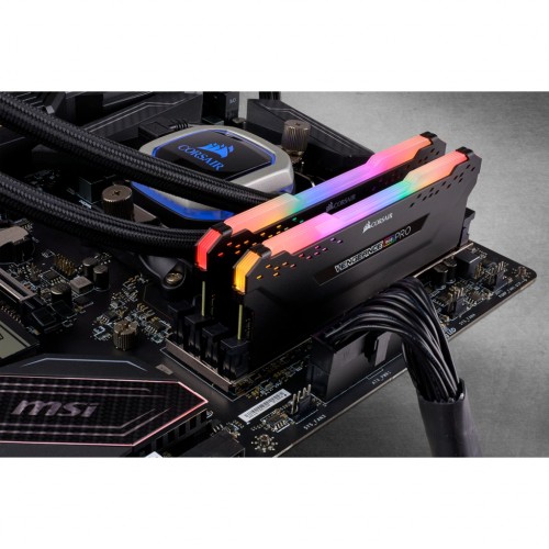 Модуль памяті для компютера DDR4 16GB (2x8GB) 3600 MHz Vengeance RGB Pro Black Corsair (CMW16GX4M2D3600C18)