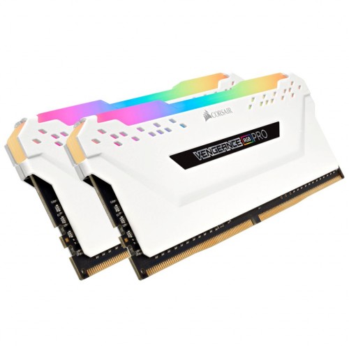 Модуль памяті для компютера DDR4 16GB (2x8GB) 3600 MHz Vengeance RGB Pro White Corsair (CMW16GX4M2D3600C18W)