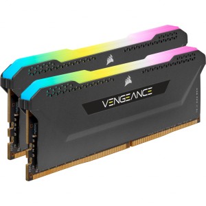 Модуль памяті для компютера DDR4 16GB (2x8GB) 3600 MHz Vengeance RGB Pro SL Black Corsair (CMH16GX4M2Z3600C18)