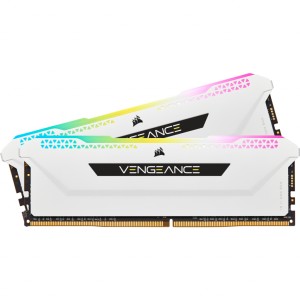 Модуль памяті для компютера DDR4 16GB (2x8GGB) 3600 MHz Vengeance RGB Pro SL White Corsair (CMH16GX4M2D3600C18W)