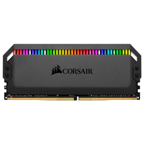 Модуль памяті для компютера DDR4 16GB (2x8GB) 3200 MHz Dominator Platinum RGB Black Corsair (CMT16GX4M2E3200C16)