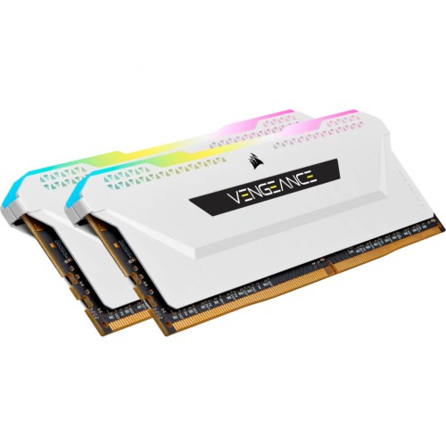 Модуль памяті для компютера DDR4 16GB (2x8GB) 3600 MHz Dominator Platinum RGB White Corsair (CMT16GX4M2C3600C18W)