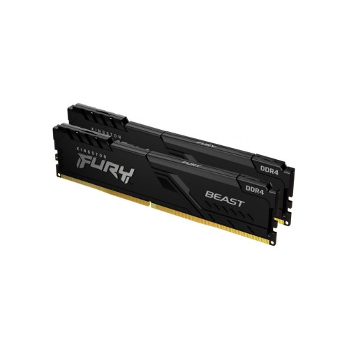 Модуль памяті для компютера DDR4 32GB (2x16GB) 2666 MHz FURY Beast Black Kingston Fury (ex.HyperX) (KF426C16BBK2/32)