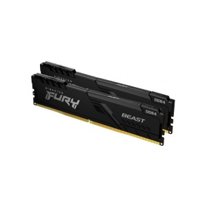 Модуль памяті для компютера DDR4 32GB (2x16GB) 3000 MHz FURY Beast Black Kingston Fury (ex.HyperX) (KF430C16BBK2/32)