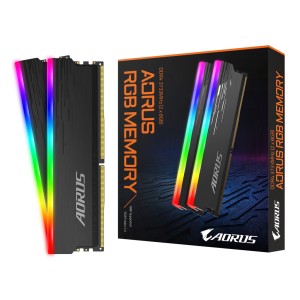 Модуль памяті для компютера DDR4 16GB (2x8GB) 3733 MHz AORUS RGB Memory boost GIGABYTE (GP-ARS16G37)