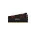 Модуль памяті для компютера DDR4 16GB (2x8GB) 4000 MHz Renegade RGB Black Kingston Fury (ex.HyperX) (KF440C19RBAK2/16)