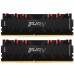 Модуль памяті для компютера DDR4 16GB (2x8GB) 4000 MHz Renegade RGB Black Kingston Fury (ex.HyperX) (KF440C19RBAK2/16)