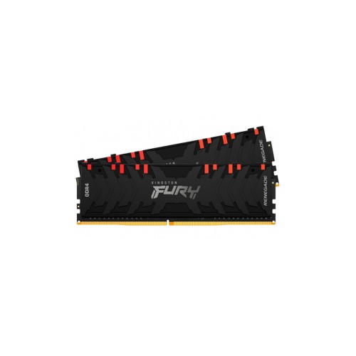 Модуль памяті для компютера DDR4 16GB (2x8GB) 4266 MHz Renegade RGB Black Kingston Fury (ex.HyperX) (KF442C19RBAK2/16)