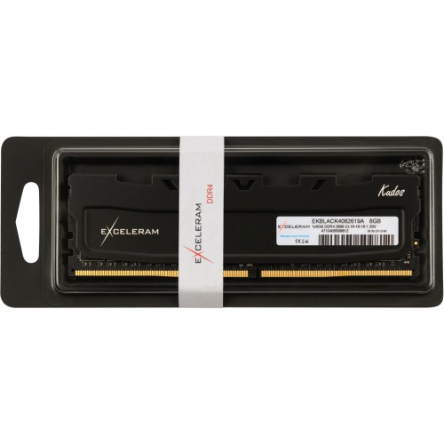 Модуль памяті для компютера DDR4 8GB 2666 MHz Black Kudos eXceleram (EKBLACK4082619A)