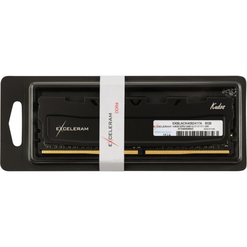 Модуль памяті для компютера DDR4 8GB 2400 MHz Black Kudos eXceleram (EKBLACK4082417A)