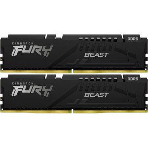 Модуль памяті для компютера DDR5 32GB (2x16GB) 5200 MHz Beast Black Kingston Fury (ex.HyperX) (KF552C40BBK2-32)