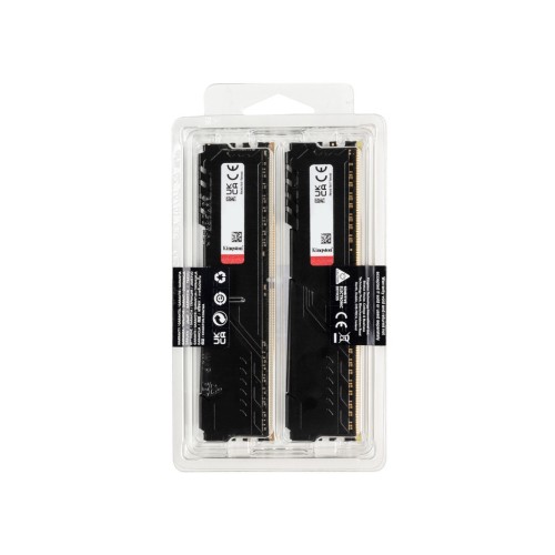 Модуль памяті для компютера DDR4 32GB (2x16GB) 3200 MHz Fury Beast Black Kingston Fury (ex.HyperX) (KF432C16BBK2/32)